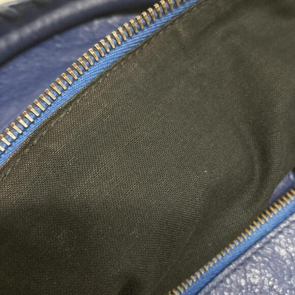 Auth BALENCIAGA Classic Twiggy 409334 Blue Leather Handbag - Picture 15 of 16